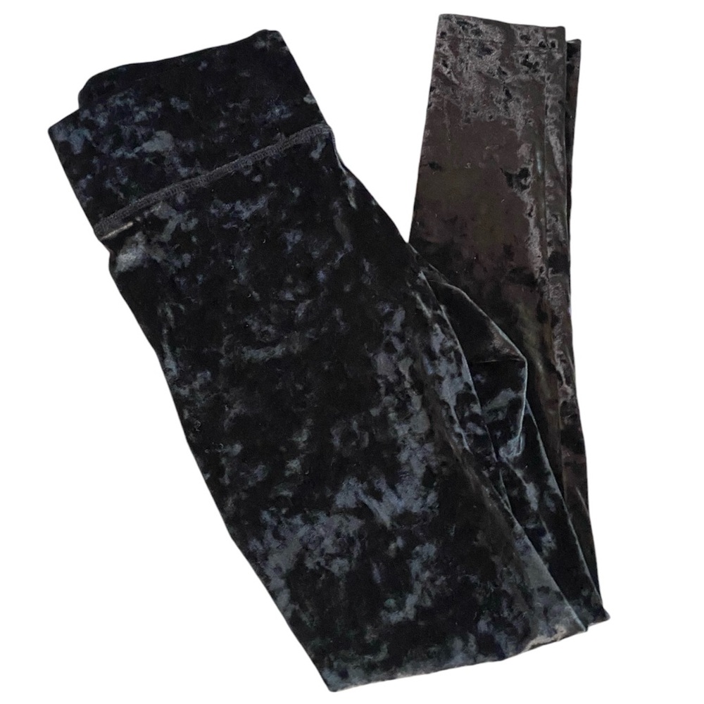 EUC PINK Crushed Velvet leggings  - Black